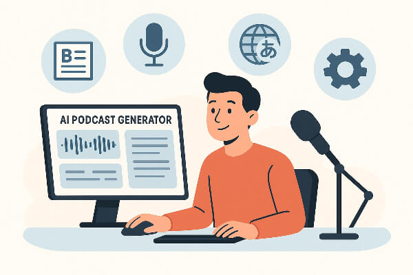 ai podcast generator cover image