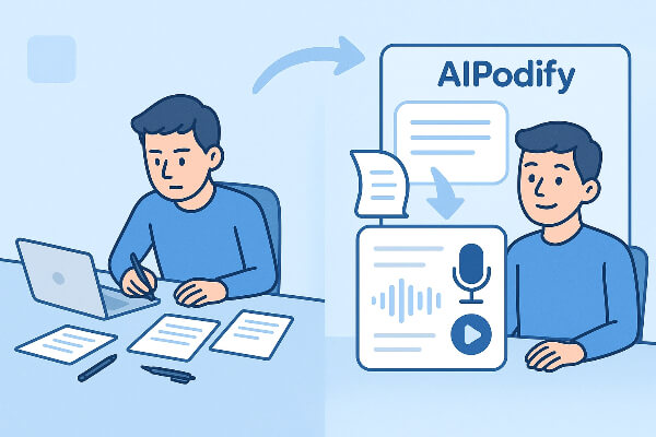 aipodify ai podcast script generator image cover