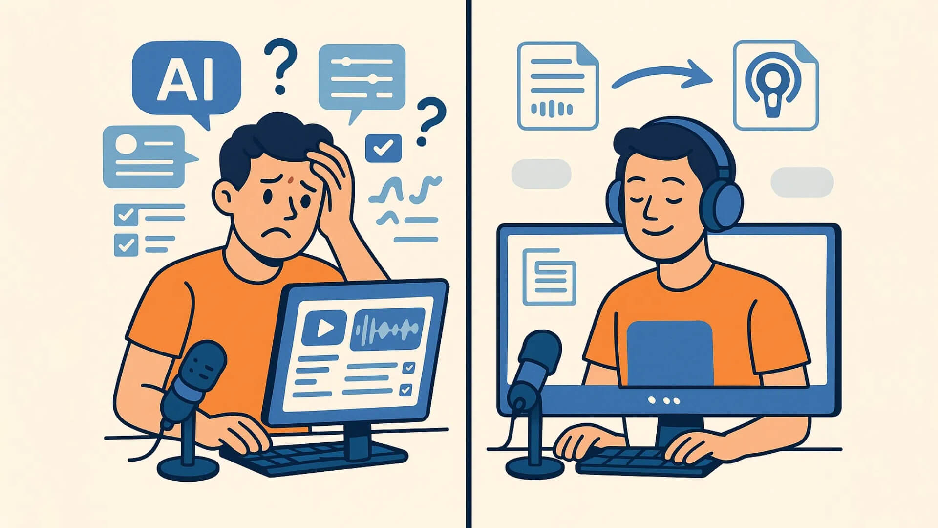 Migliore produttore di podcast AI Aipodify