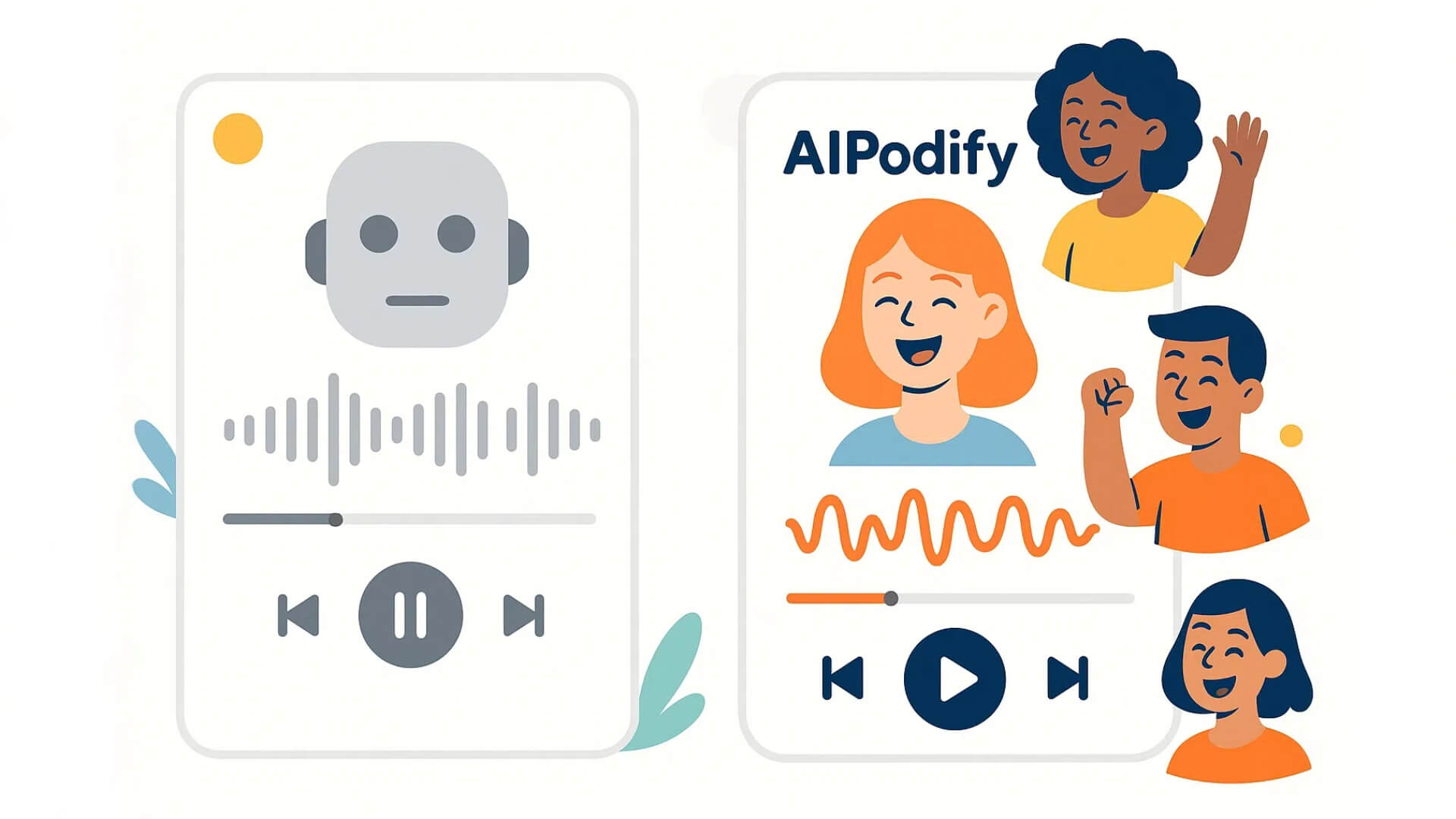 human-like voice made by aipodify