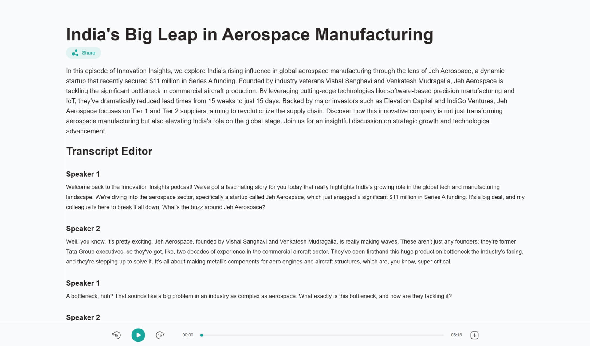 podcast audio generated by aipodify
