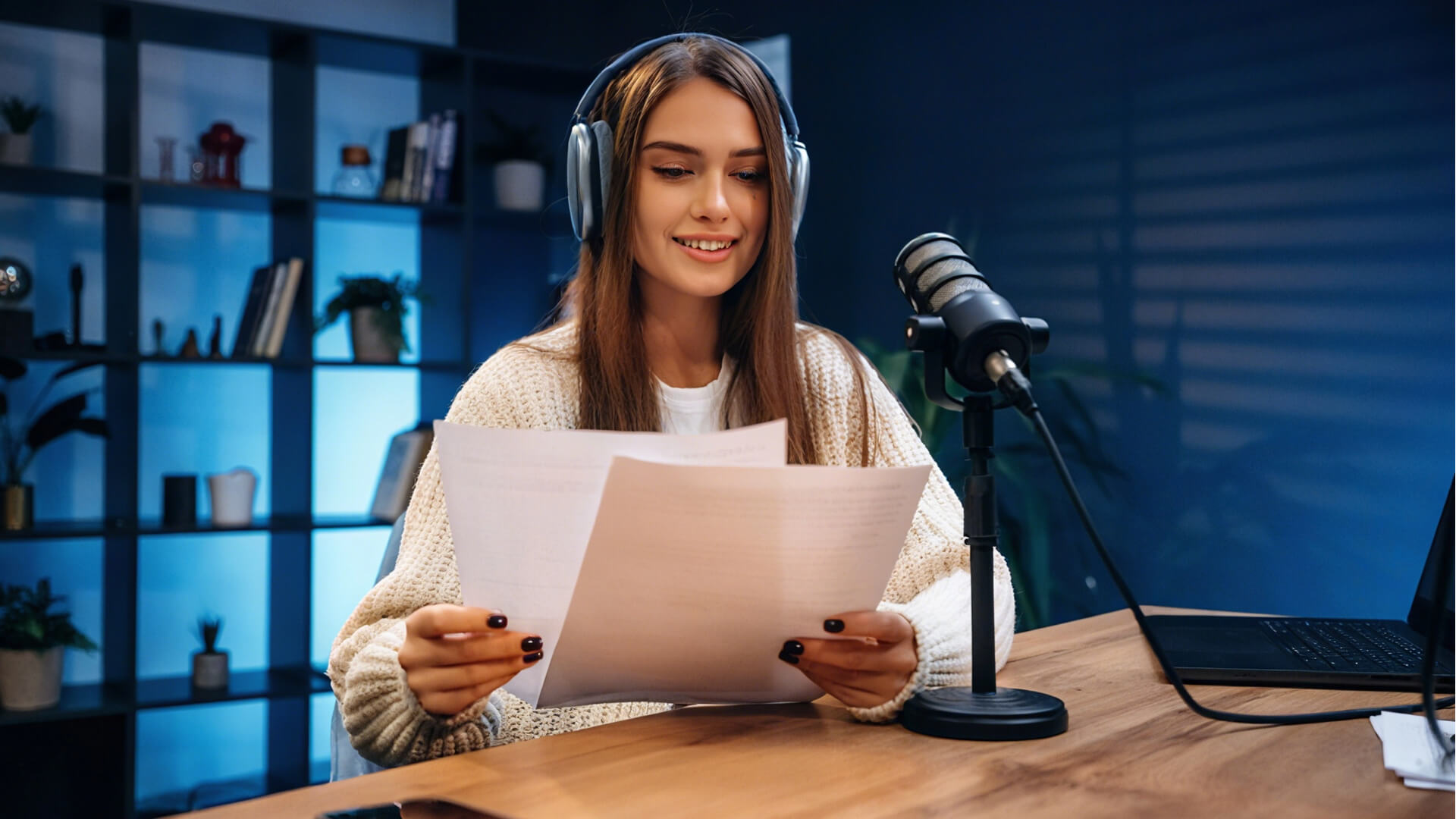 solo podcast recording