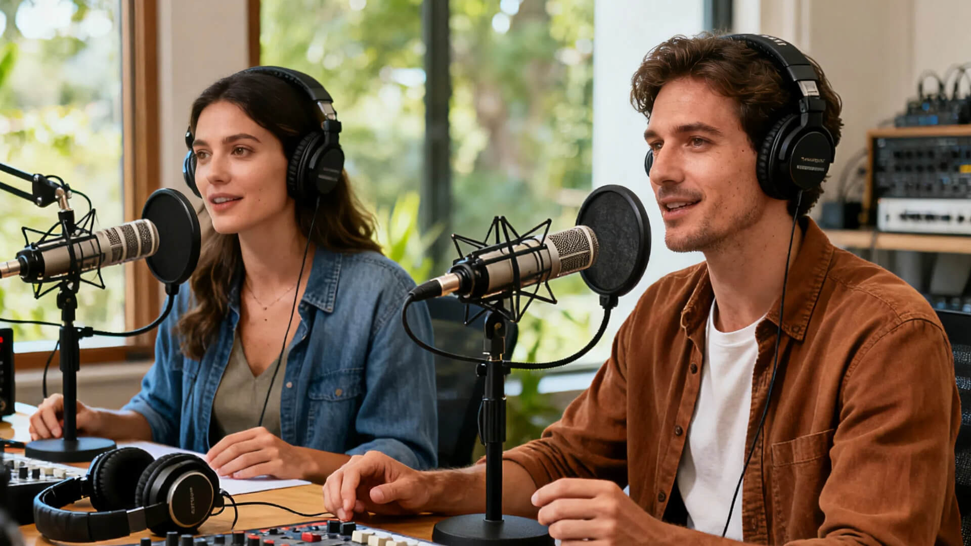 two podcaster